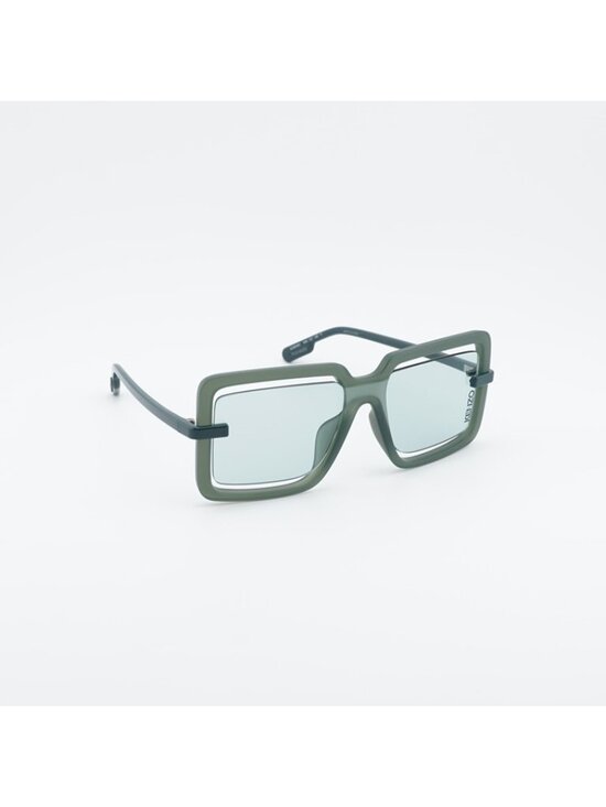 Kenzo KZ40049U 94N Sunglasses Green Square Frame, Green Lenses main image 8